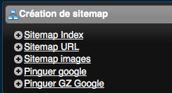 Gestion des sitemaps