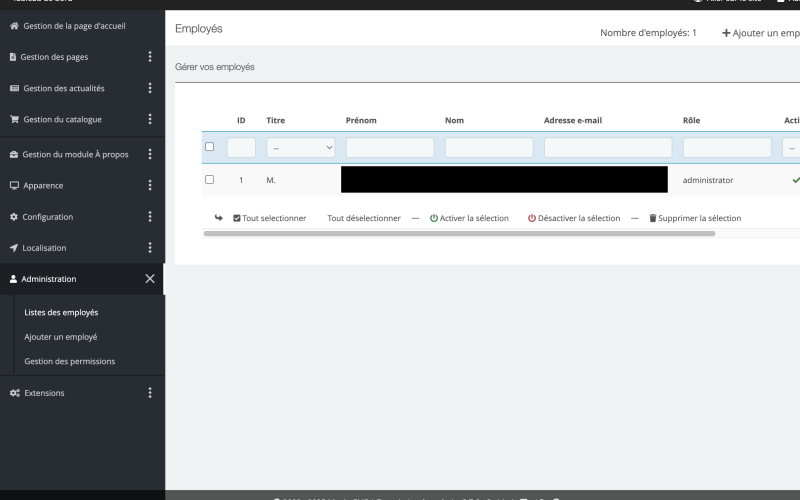 Gestion des employés