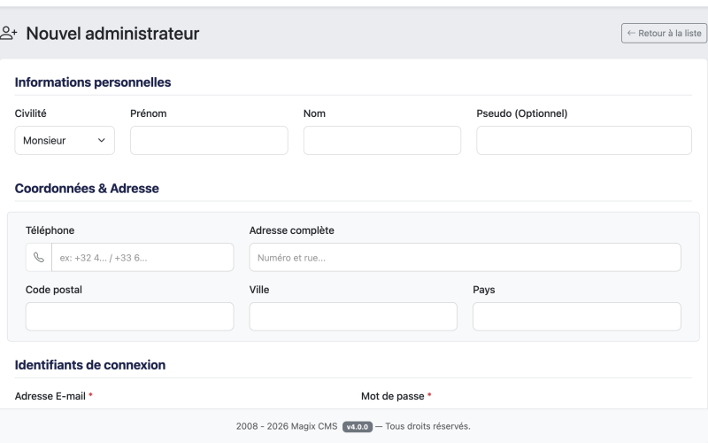 Ajouter un employé