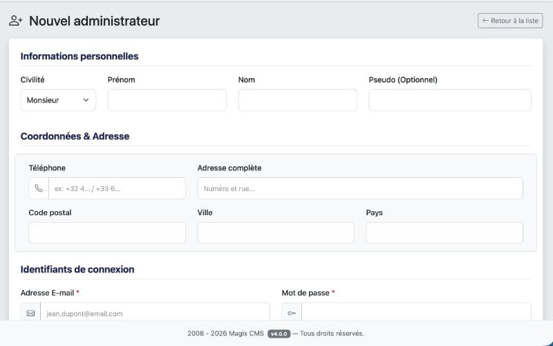 Editer un employé