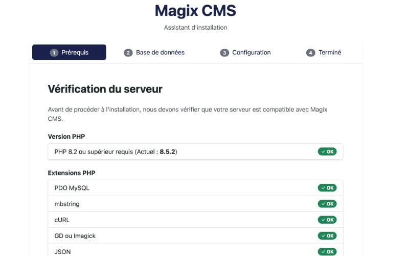Assistant d'installation